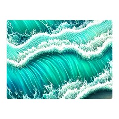 Ocean Waves Design In Pastel Colors Premium Plush Fleece Blanket (mini) by GardenOfOphir