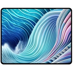 Ocean Waves Pastel Fleece Blanket (medium) by GardenOfOphir