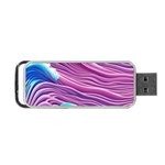 Pink Water Waves Portable USB Flash (Two Sides) Front