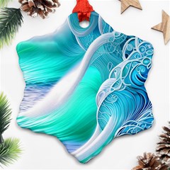 Pastel Simple Wave Ornament (snowflake) by GardenOfOphir