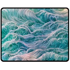 Waves Of The Ocean Ii Fleece Blanket (medium) by GardenOfOphir