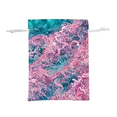 Ocean Waves In Pink Ii Lightweight Drawstring Pouch (l) by GardenOfOphir