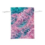 Ocean Waves In Pink Ii Lightweight Drawstring Pouch (L) Front