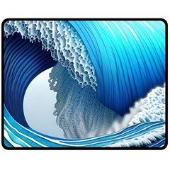 The Power Of The Ocean Fleece Blanket (medium) by GardenOfOphir
