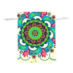 Artistic Pattern Mandala Lightweight Drawstring Pouch (L) Back