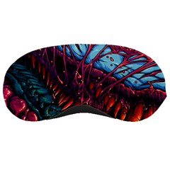 Floral Digital Art Tongue Out Sleeping Mask by Jancukart