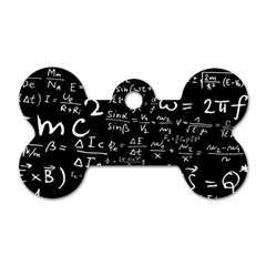 E=mc2 Text Science Albert Einstein Formula Mathematics Physics Dog Tag Bone (two Sides) by Jancukart