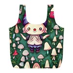 Toadstool Mushrooms Full Print Recycle Bag (L) Front