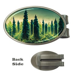 Ai Generated Soil Forest Crisis Nature Money Clips (oval)  by Ravend