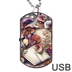 Toadstools And Charms For Necromancy And Conjuration Dog Tag Usb Flash (one Side) by GardenOfOphir