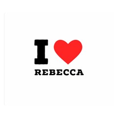 I Love Rebecca Premium Plush Fleece Blanket (small) by ilovewhateva