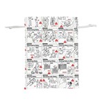 White Printer Paper With Text Overlay Humor Dark Humor Infographics Lightweight Drawstring Pouch (L) Front