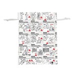 White Printer Paper With Text Overlay Humor Dark Humor Infographics Lightweight Drawstring Pouch (L) Back