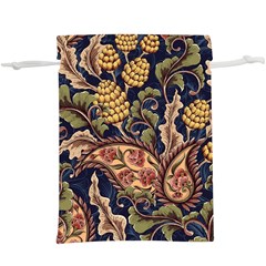Leaves Flowers Background Texture Paisley Lightweight Drawstring Pouch (xl) by Jancukart