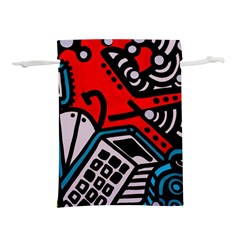 Multicolored Doodle Art Street Art Lightweight Drawstring Pouch (l) by Jancukart