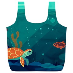 Ai Generated Ocean Sea Fish Aquatic Water Nature 5 Full Print Recycle Bag (xl) by Pakemis