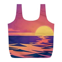 Sunset Ocean Beach Water Tropical Island Vacation Full Print Recycle Bag (l) by Pakemis
