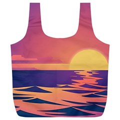 Sunset Ocean Beach Water Tropical Island Vacation Full Print Recycle Bag (xl) by Pakemis