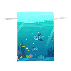 Ai Generated Ocean Sea Fish Aquatic Water Nature 2 Lightweight Drawstring Pouch (l) by Pakemis