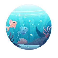 Ai Generated Ocean Sea Fish Aquatic Water Nature 4 Mini Round Pill Box (pack Of 3) by Pakemis