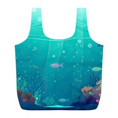 Ai Generated Ocean Sea Fish Aquatic Water Nature 3 Full Print Recycle Bag (l) by Pakemis