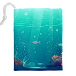 Ai Generated Ocean Sea Fish Aquatic Water Nature 3 Drawstring Pouch (4XL) Back