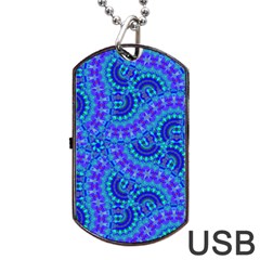 Background Pattern Geometric Dog Tag Usb Flash (one Side) by Jancukart