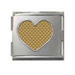 Flowers Mega Link Heart Italian Charm (18mm) Front
