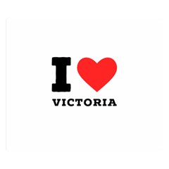 I Love Victoria One Side Premium Plush Fleece Blanket (small) by ilovewhateva