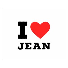 I Love Jean One Side Premium Plush Fleece Blanket (medium) by ilovewhateva