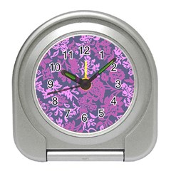 Background Pattern Flower Texture Travel Alarm Clock by Semog4