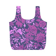 Background Pattern Flower Texture Full Print Recycle Bag (m) by Semog4