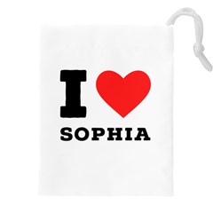 I Love Sophia Drawstring Pouch (4xl) by ilovewhateva