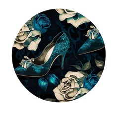 Glass Slipper Blues Fairytale Mini Round Pill Box (pack Of 3) by Ravend