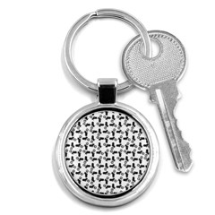 Chooper Motorcycle Drawing Motif Pattern Key Chain (round) by dflcprintsclothing