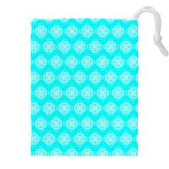 Abstract Knot Geometric Tile Pattern Drawstring Pouch (5xl) by GardenOfOphir