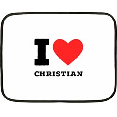 I Love Christian Fleece Blanket (mini) by ilovewhateva