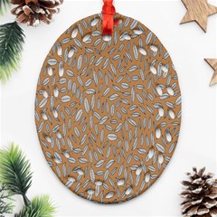 Leaves-013 Ornament (oval Filigree) by nateshop