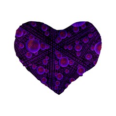 Spheres-combs-structure-regulation Standard 16  Premium Heart Shape Cushions by Simbadda