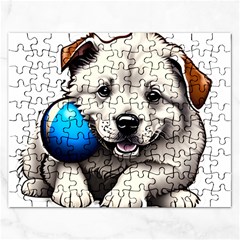 Dog Animal Pet Puppy Pooch Rectangular Jigsaw Puzzl by Semog4