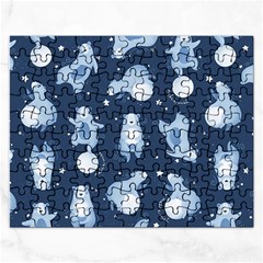 Bear Pattern Patterns Planet Animals Rectangular Jigsaw Puzzl by Semog4