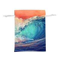 Artistic Wave Sea Lightweight Drawstring Pouch (l) by Semog4