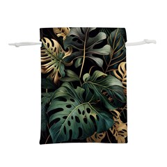 Tropical Leaves Leaf Foliage Monstera Nature Home Lightweight Drawstring Pouch (s) by Jancukart