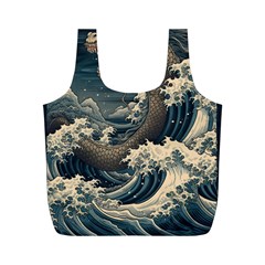 Sea Dragon Kanagawa Sea Monster Full Print Recycle Bag (m) by Jancukart