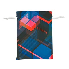 Minimalist Abstract Shaping  Abstract Digital Art Lightweight Drawstring Pouch (m) by Jancukart