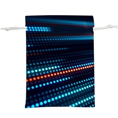 Orange Blue Dot Dots Lines Abstract Abstract Digital Art Lightweight Drawstring Pouch (xl) by Jancukart