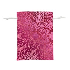 Pink Mandala Glitter Bohemian Girly Glitter Lightweight Drawstring Pouch (s) by Semog4