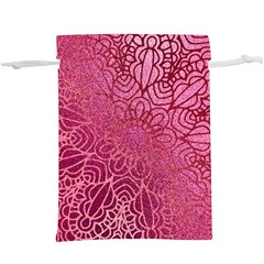 Pink Mandala Glitter Bohemian Girly Glitter Lightweight Drawstring Pouch (xl) by Semog4
