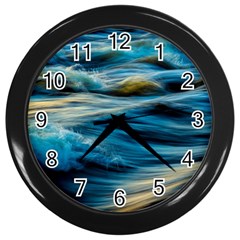 Waves Abstract Waves Abstract Wall Clock (black) by Semog4