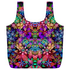 Flower Patterns Abstract Pattern Digital Art Full Print Recycle Bag (xl) by Semog4